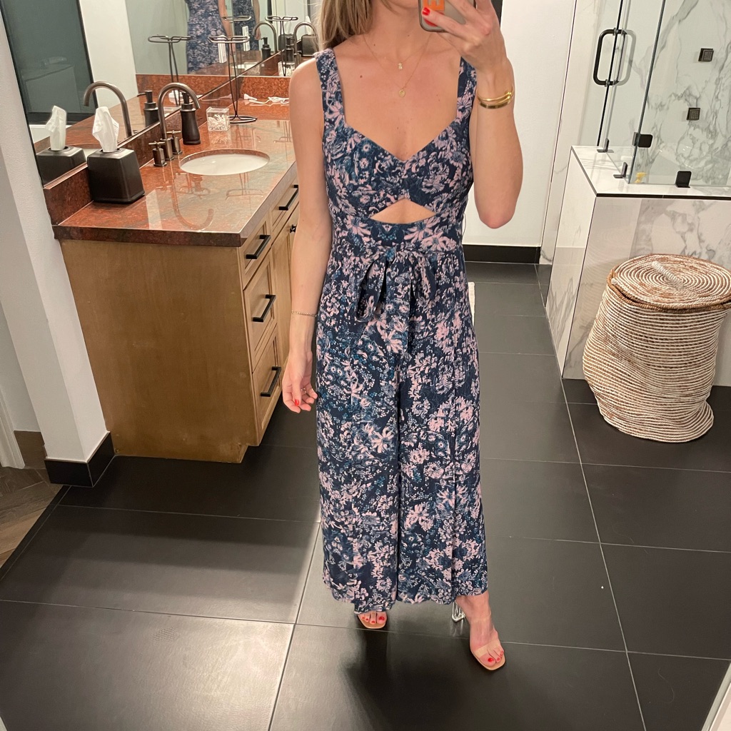 Rebecca Taylor Culotte Jumpsuit With Cutout